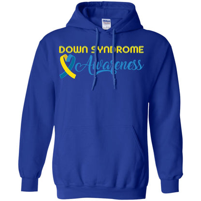 Yellow And Blue Ribbons Down Syndrome Awareness T-shirt Royal