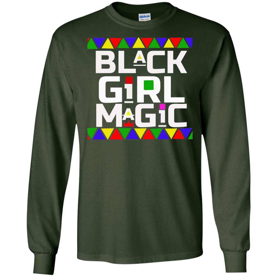 Black Girl Magic Black History African Pride T-shirt Forest Green