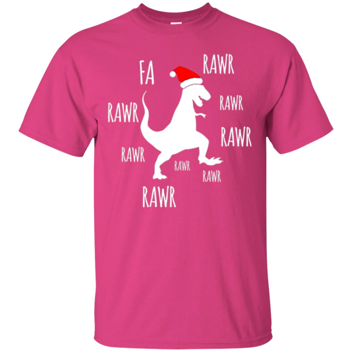 Christmas T-shirt Fa Rawr Rawr Funny T-rex Dinosaur Heliconia