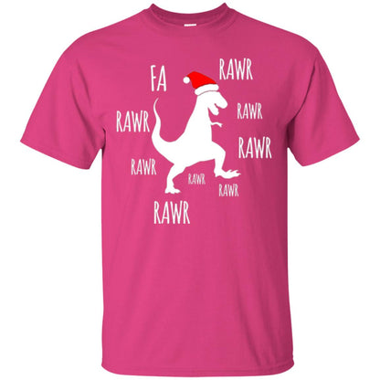Christmas T-shirt Fa Rawr Rawr Funny T-rex Dinosaur Heliconia