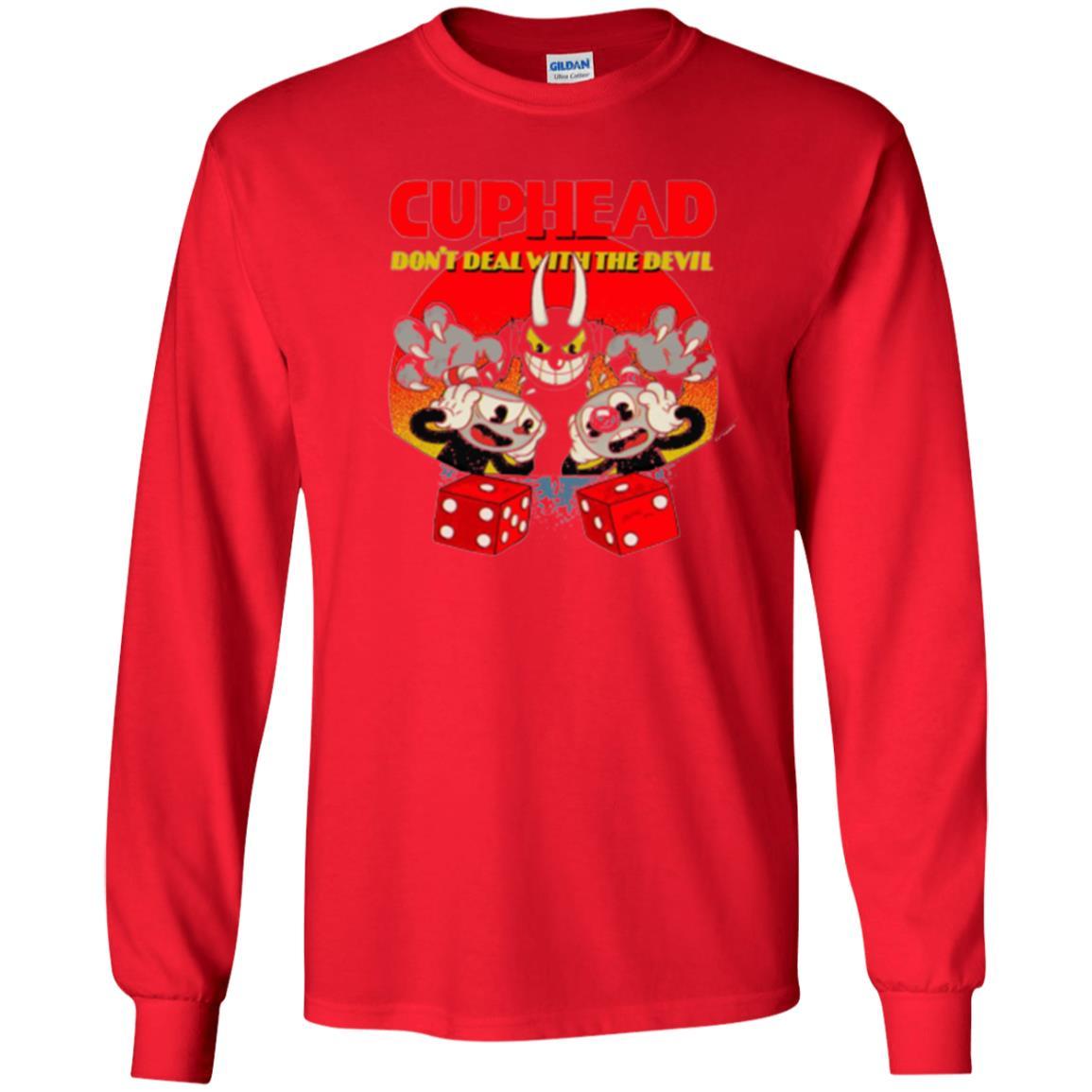 Cuphead And Mugman Devil_s Dice Video Game Graphic T-shirt Red