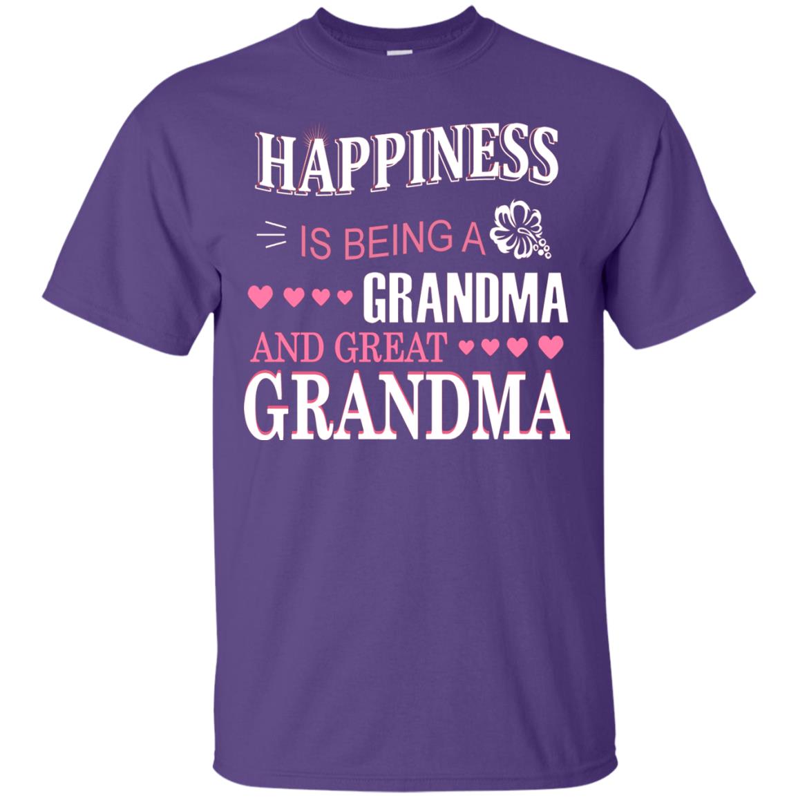 Happiness Is Being A Grandma And Great Grandma Purple