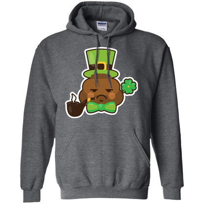 Saint Partick's Day T-shirt Leprechaun Poop Emoji With Patrick Hat Dark Heather