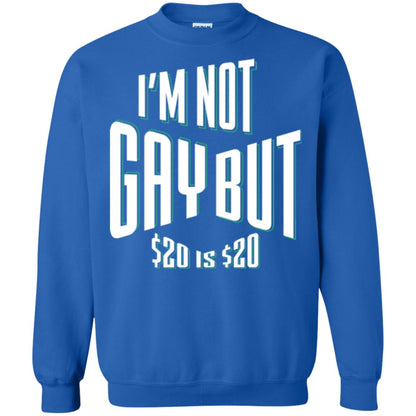 Funny Bi-curious Bachelor Humor Party T-shirt I'm Not Gay But $20 Is $20 Royal