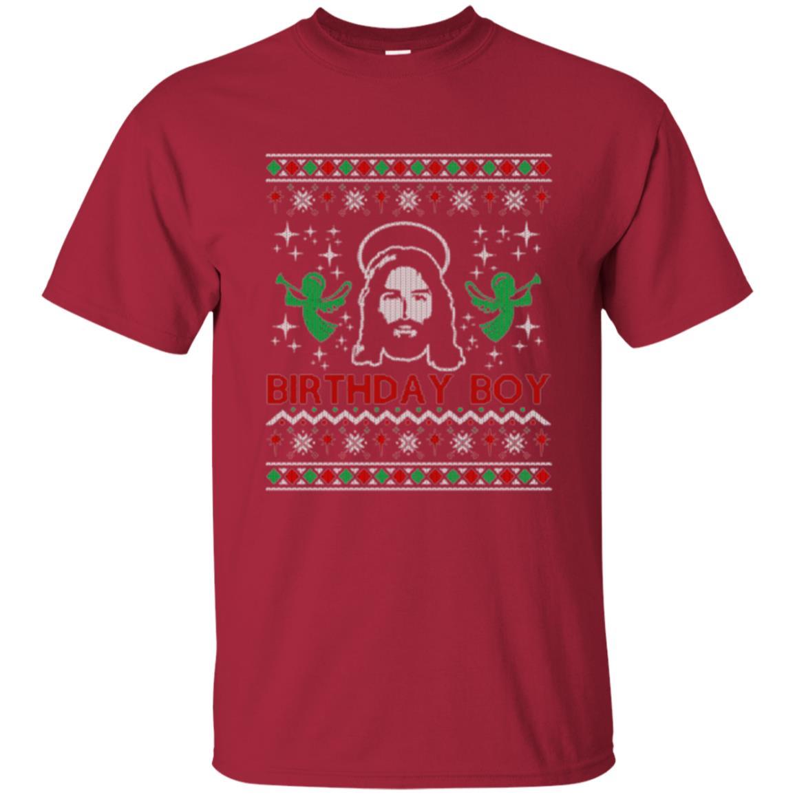 Christmas T-shirt Jesus Birthday Boy Ugly Christmas Sweater Cardinal
