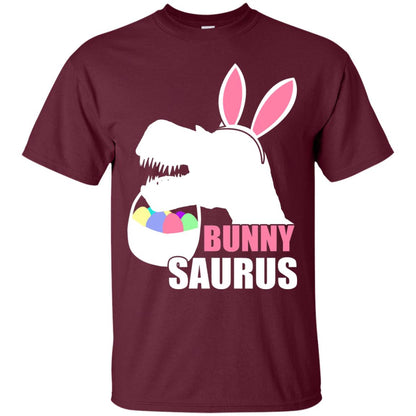 Bunnysaurus Easter Dinosaur Lover Shirt Maroon