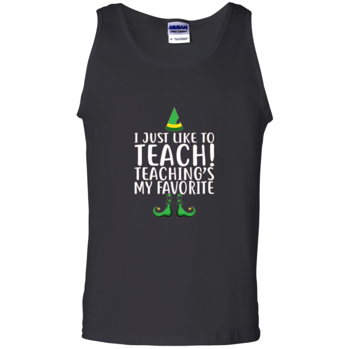 Christmas T-shirt I Just Like To Teach Teaching Is My Favorite Black