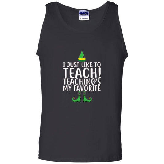 Christmas T-shirt I Just Like To Teach Teaching Is My Favorite Black