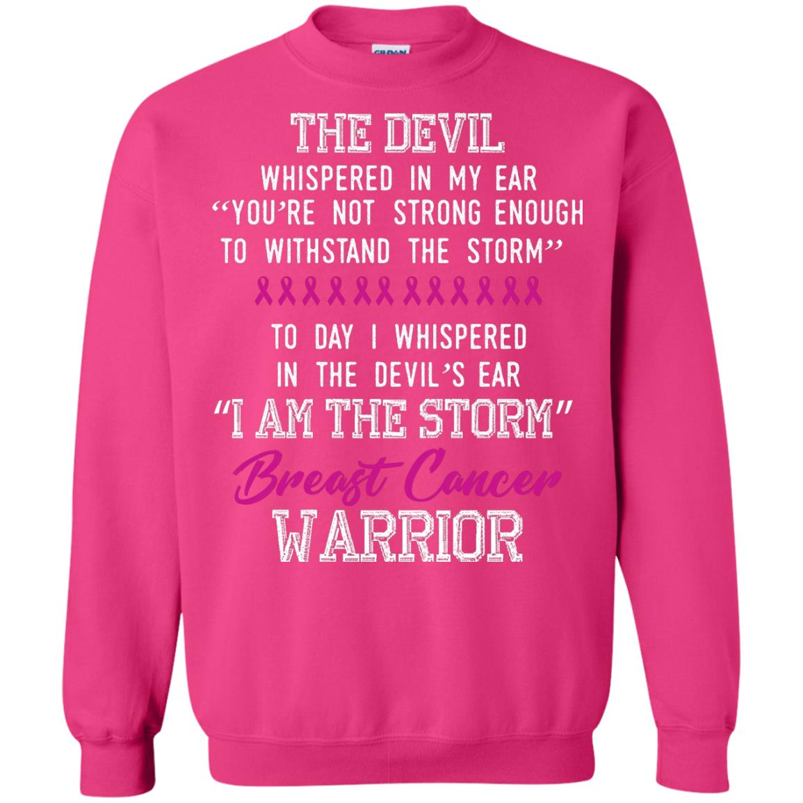 Breast Cancer Warrior T-shirt I Am The Storm Breast Cancer Warrior With Pink Ribbons Heliconia