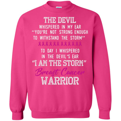 Breast Cancer Warrior T-shirt I Am The Storm Breast Cancer Warrior With Pink Ribbons Heliconia