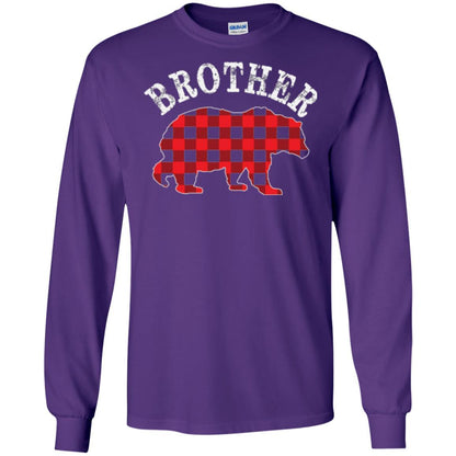 Christmas T-shirt Red Plaid Brother Bear Purple