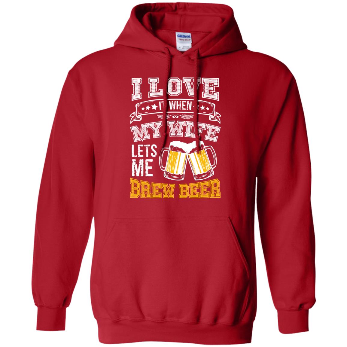 I Love It When My Wife Lets Me Brew Beer Shirt For Husband Red