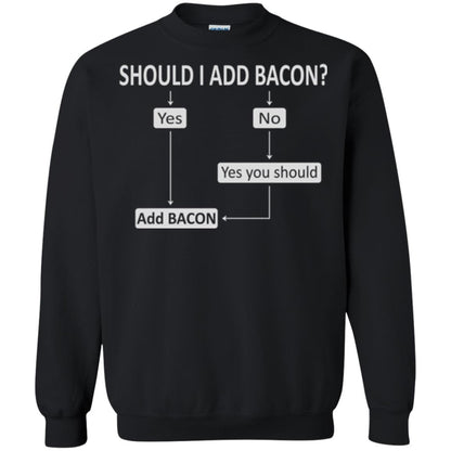 Bacon Lovers T-shirt Shoud I Add Bacon Black
