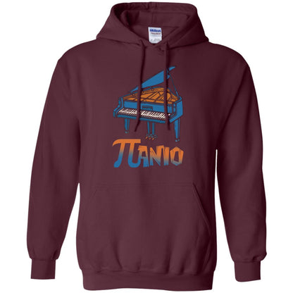 Pi Day T-shirt Funny Piano Lover Maroon
