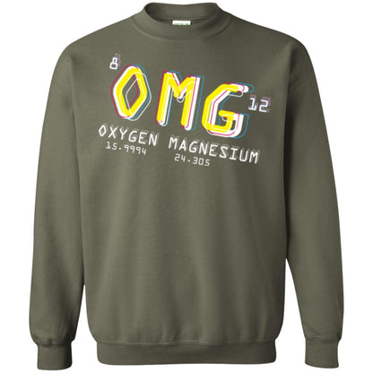 Funny Science Class T-shirt Omg Oxygen Magnesium Military Green