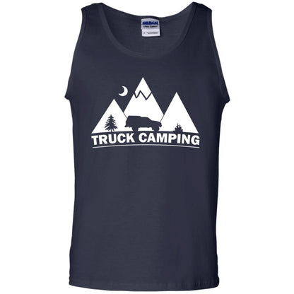Truck Camping Night Landscape And Adventures T-shirt Navy