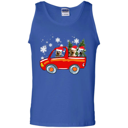 Yorkshire Terrier Dogs On Car Merry Christmas Gift Shirt Royal