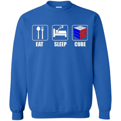 Rubik Lover T-shirt Eat Sleep Cube T-shirt Royal