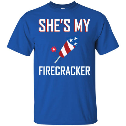 She_s My Firecracker Shirt For Mens Royal
