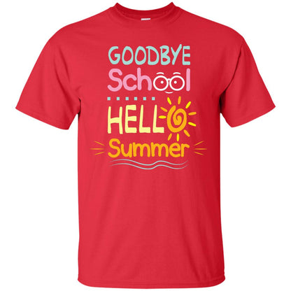 Goodbye School Hello Summer Last Day Of School Shirt Red