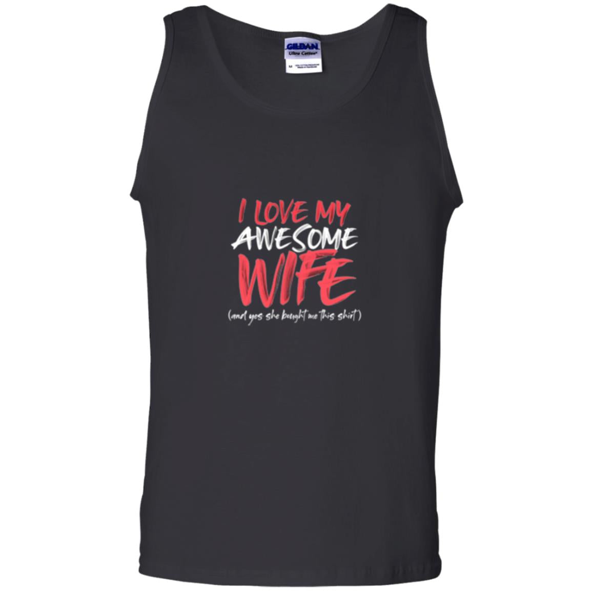 Valentines Day T-shirt I Love My Awesome Wife Black