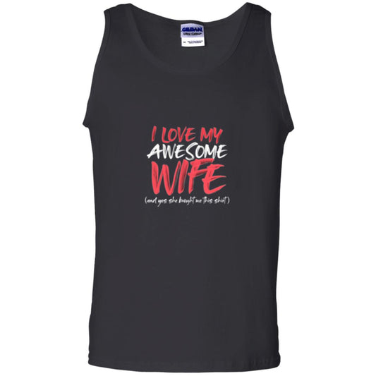 Valentines Day T-shirt I Love My Awesome Wife Black
