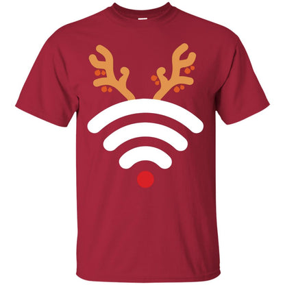Wifi Signal Symbol Icon Reindeer X-mas Gift Shirt Cardinal