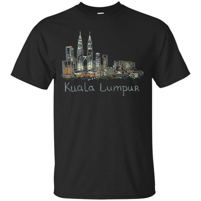 Kuala Lumpur Kl Panorama At Night T-shirt Black