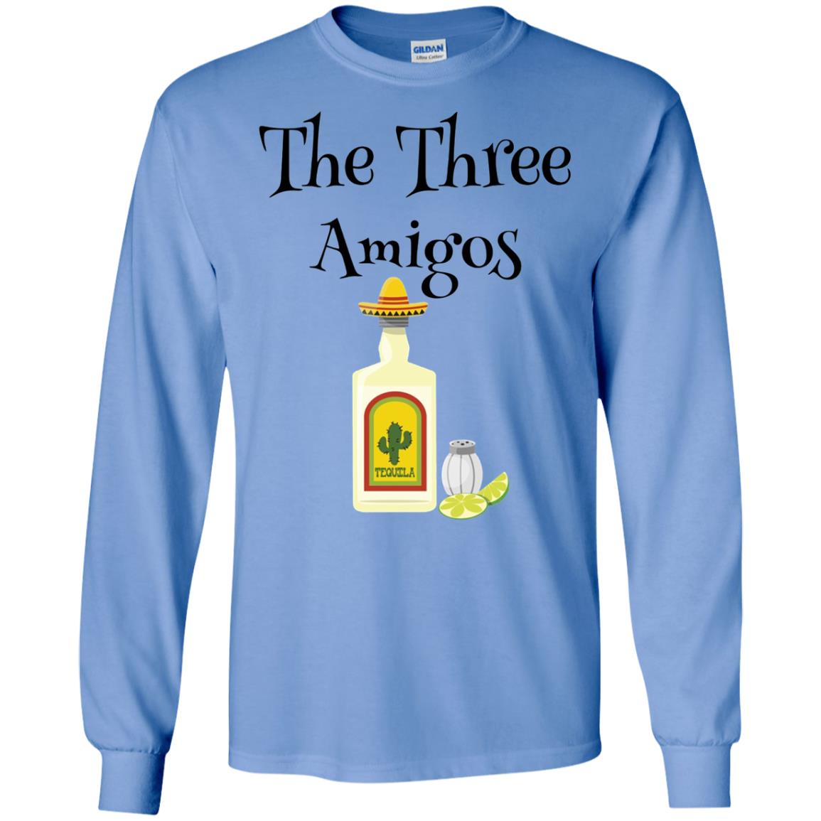 Cooking Lovers T-shirt The Three Amigos Tequila Salt Lime Carolina Blue