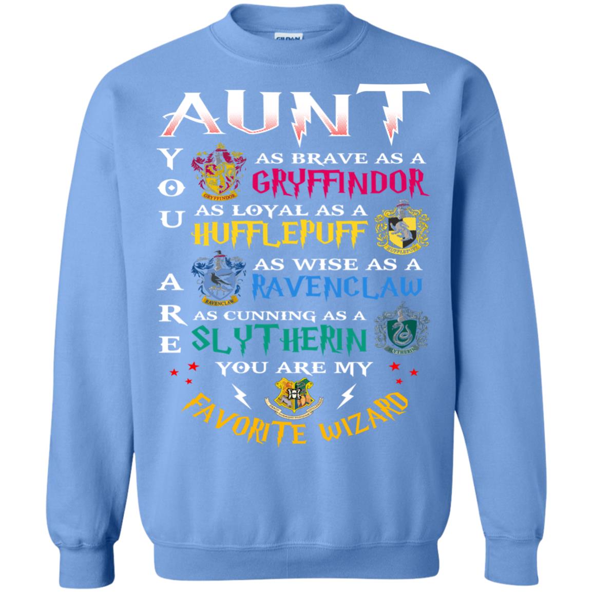 Aunt My Favorite Wizard Harry Potter Fan T-shirtG180 Gildan Crewneck Pullover Sweatshirt 8 oz.