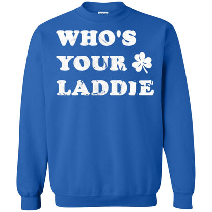 Whos Your Laddie Cute Shamrock T-shirt Royal