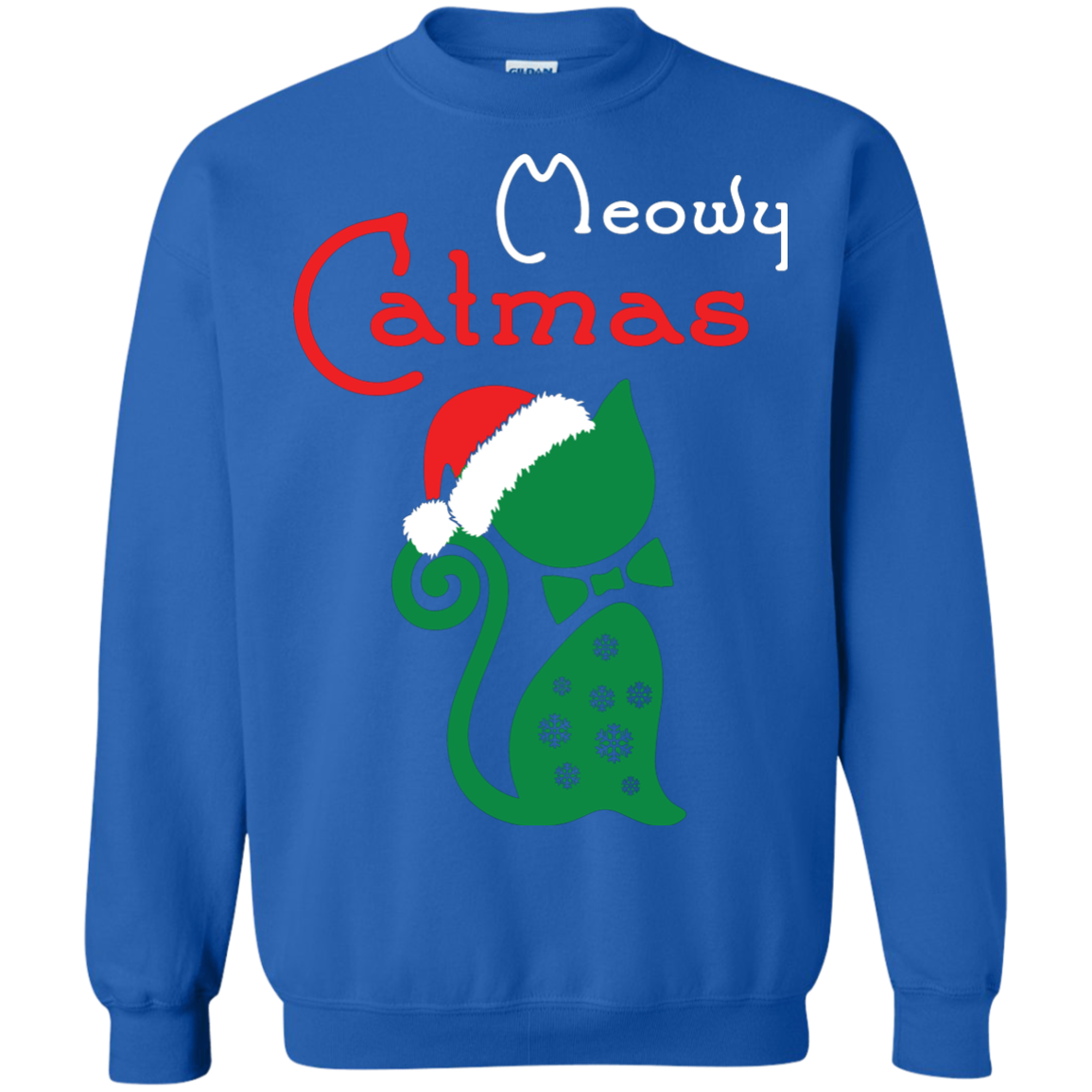 Cat Christmas T-Shirt Meowy Catmas Royal