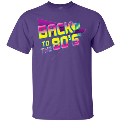 Back To The 80s Graphic Retro Novelty T-shirt Purple