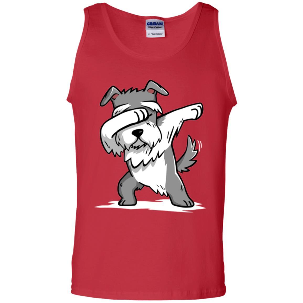 Dog Lover T-shirt Miniature Schnauzer Cute Dabbing Red