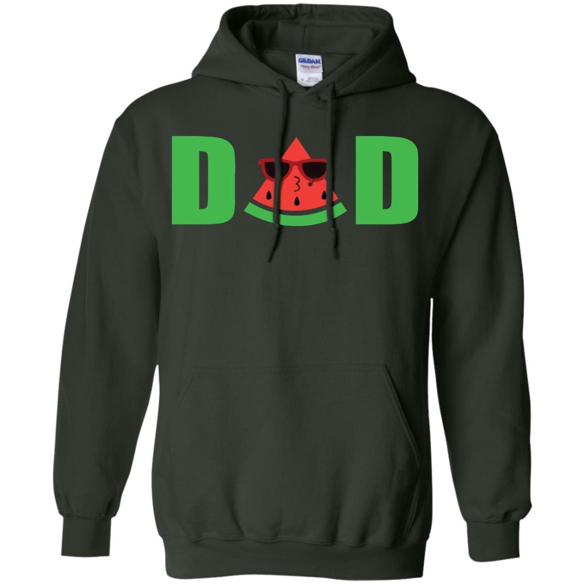 Dad Watermelon Funny Summer Melon Fruit Shirt For Daddy Forest Green