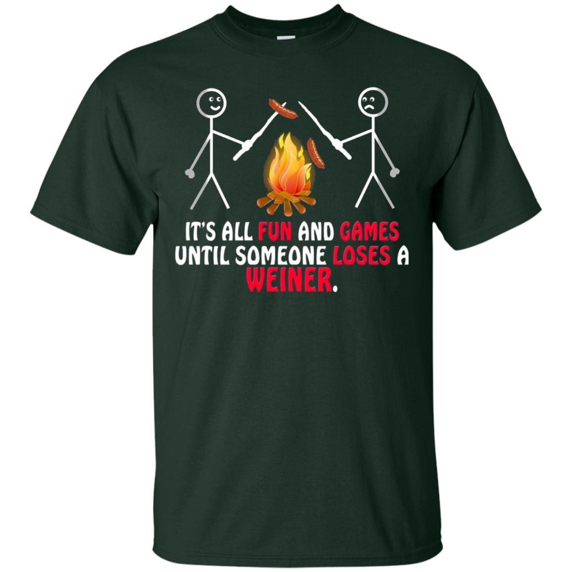 Camper T-shirt It's All Fun And Games Forest Green