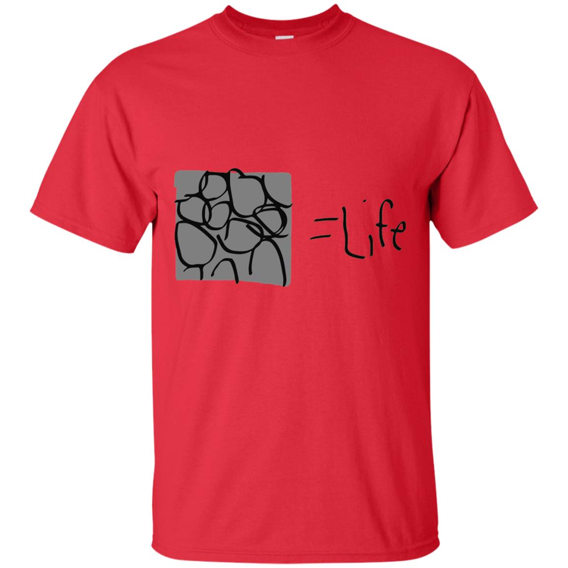 Cobblestone Equals Life Video Game Gamers Shirt Red