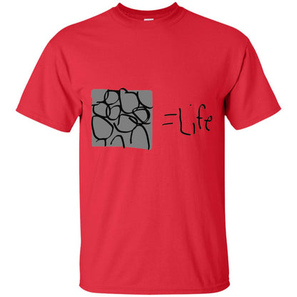 Cobblestone Equals Life Video Game Gamers Shirt Red