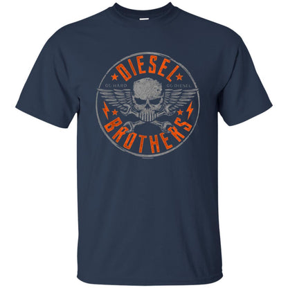 Skull Cross Wrench T-Shirt Diesel Brothers Go Hard Go Diesel Navy