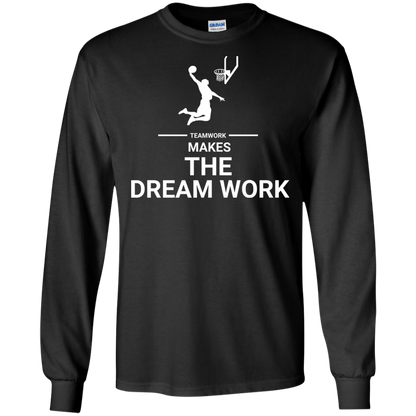 Basketball T-shirt Teamwork Makes The Dream Work Black
