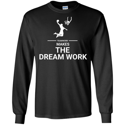 Basketball T-shirt Teamwork Makes The Dream Work Black