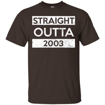 Brithday T-shirt Straight Outta 2003 Dark Chocolate