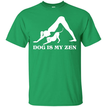 Yoga Dog T-shirt Dog Is My Zen Irish Green