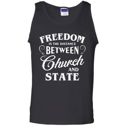 Freedom Is The Distance Between Church And State T-Shirt Black