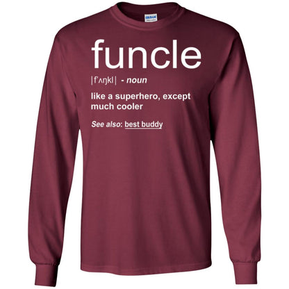 Funny Uncle T-shirt Funcle Maroon