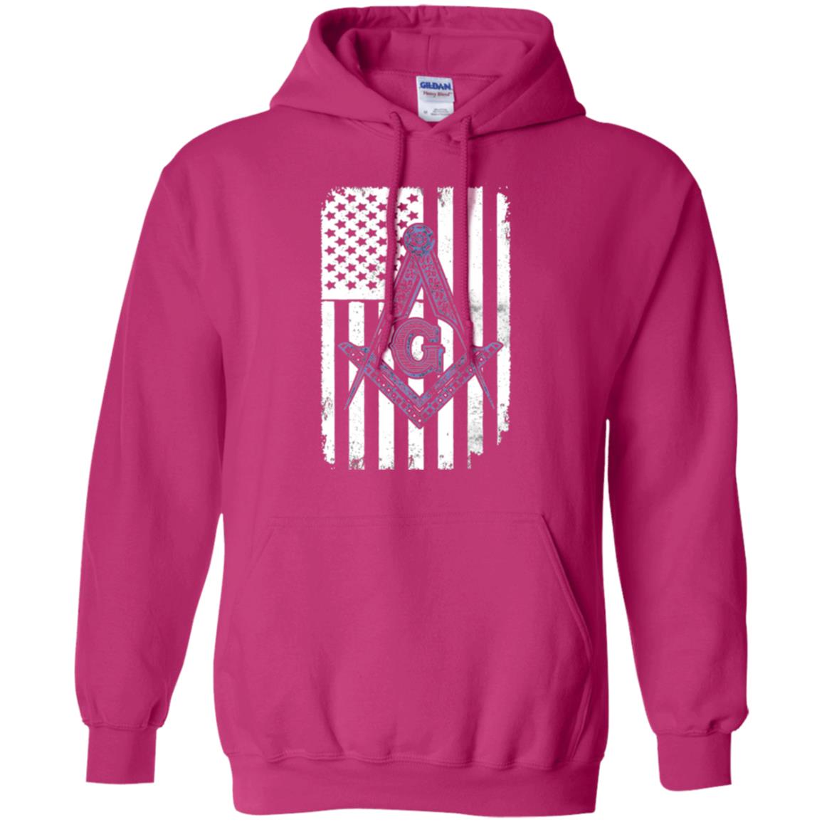 Freemason Usa Flag Logo Freemasonry America T-shirt Heliconia