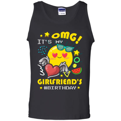 Boyfriend T-shirt Omg It's My Girlfriend's #birthday Black