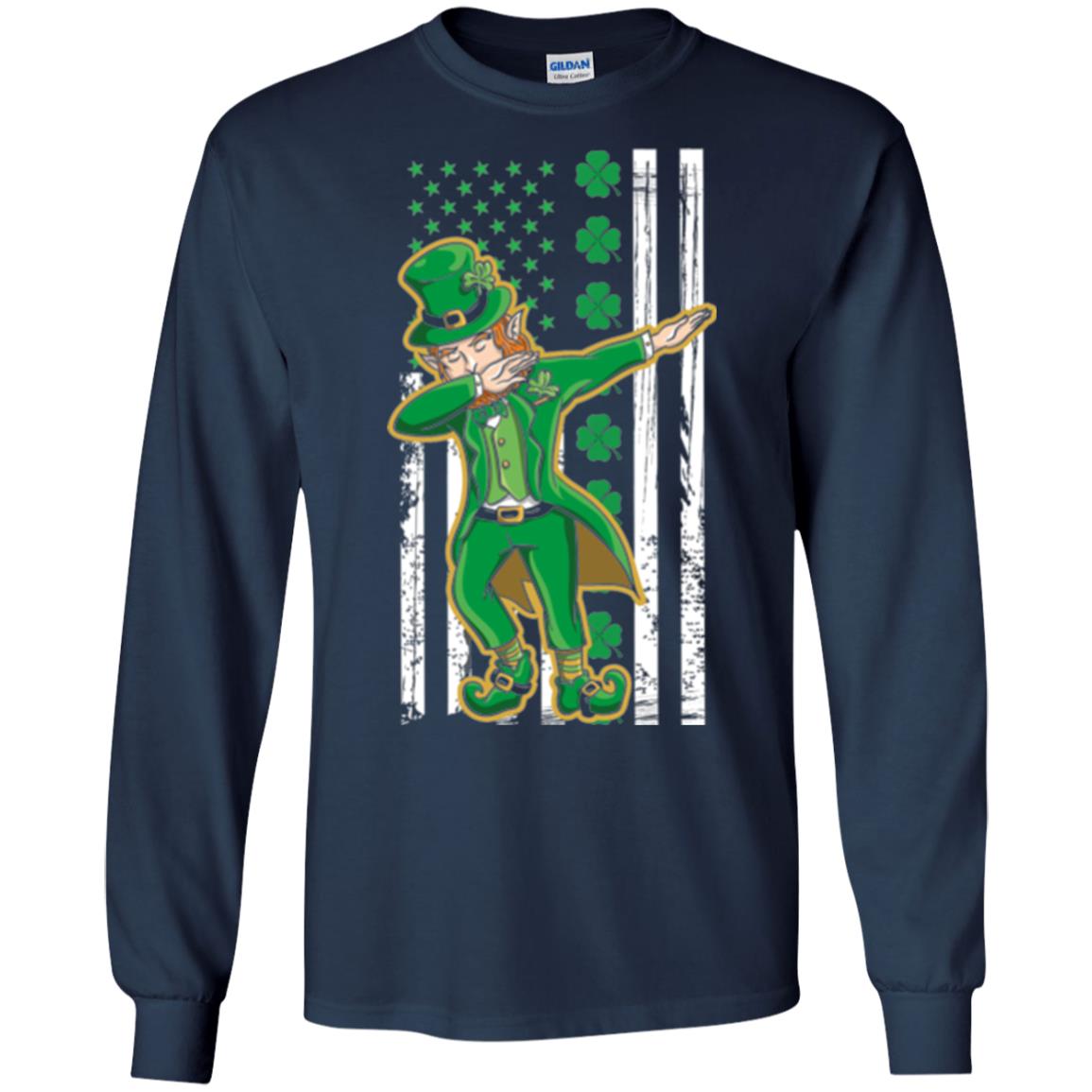 Dabbing Leprechaun St. Patrick's Day T-shirt Navy