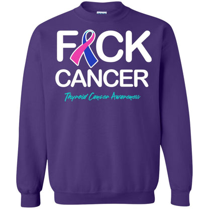 Fck Cancer Thyroid Cancer Awareness T-shirt Purple