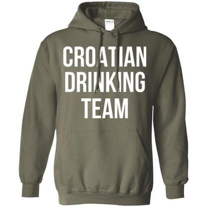 Croatian Drinking Team Drinking T-shirt Military Green